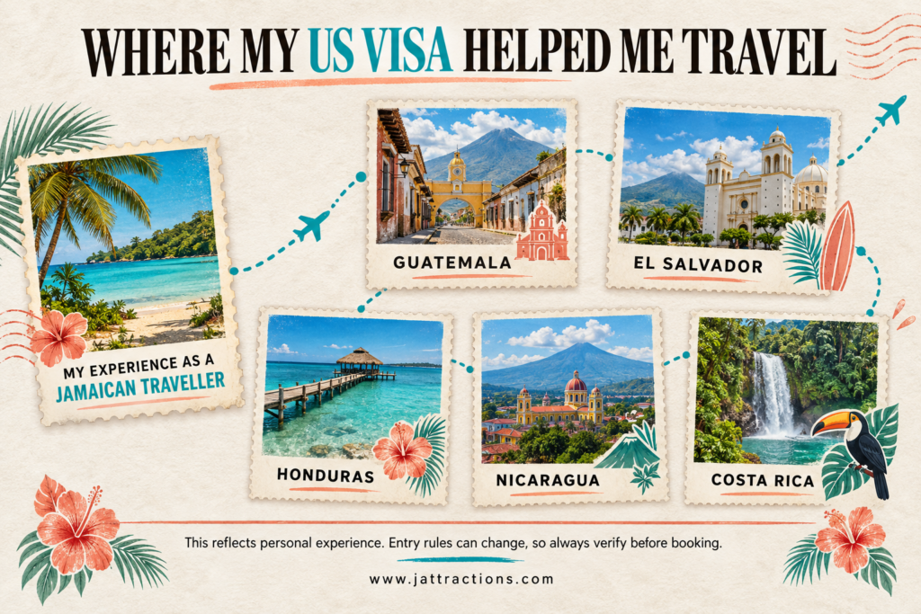 places I visited using my US Tourist Visa from Jamaica