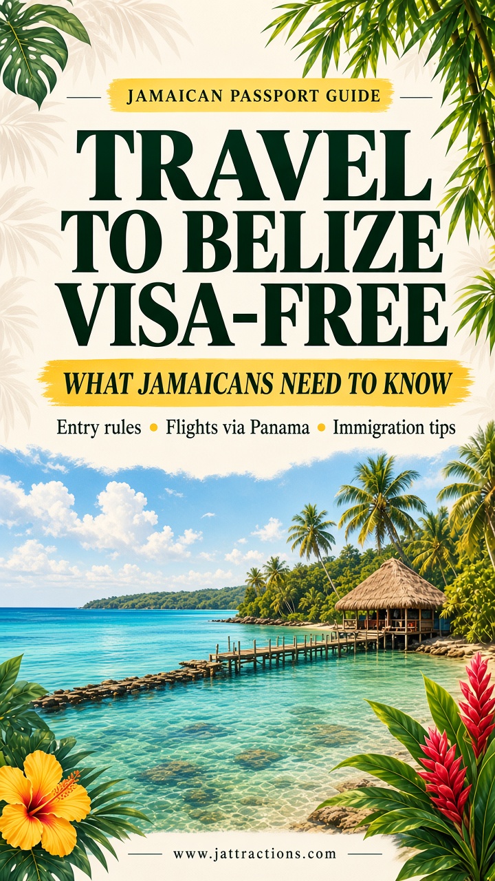 Belize travel for Jamaicans, documents, Panama route and stay rules